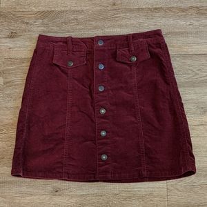 mossimo supply co corduroy snap front skirt